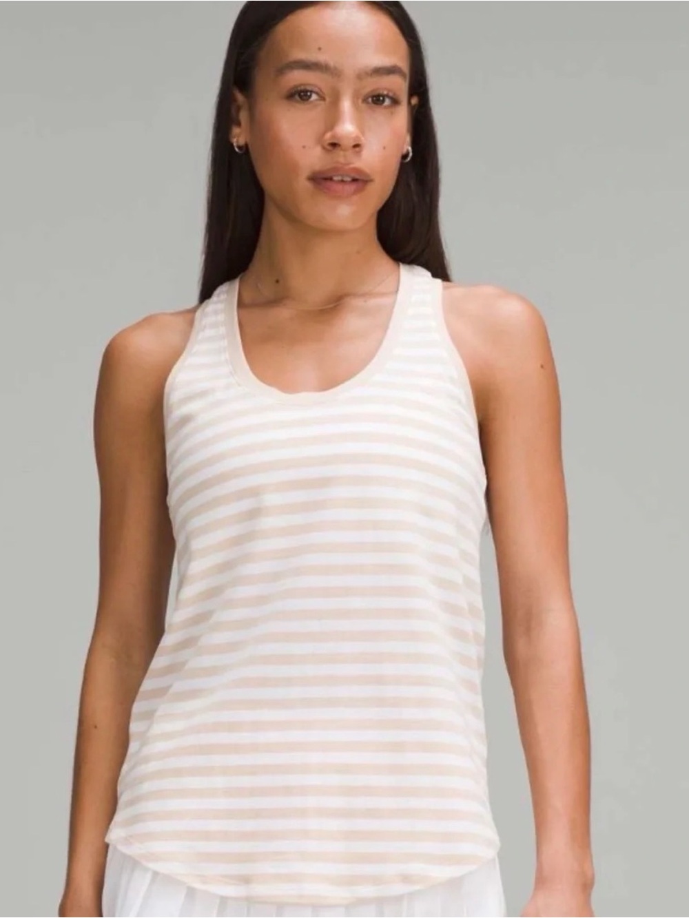 Lululemon Love Tank - Tan White Stripe